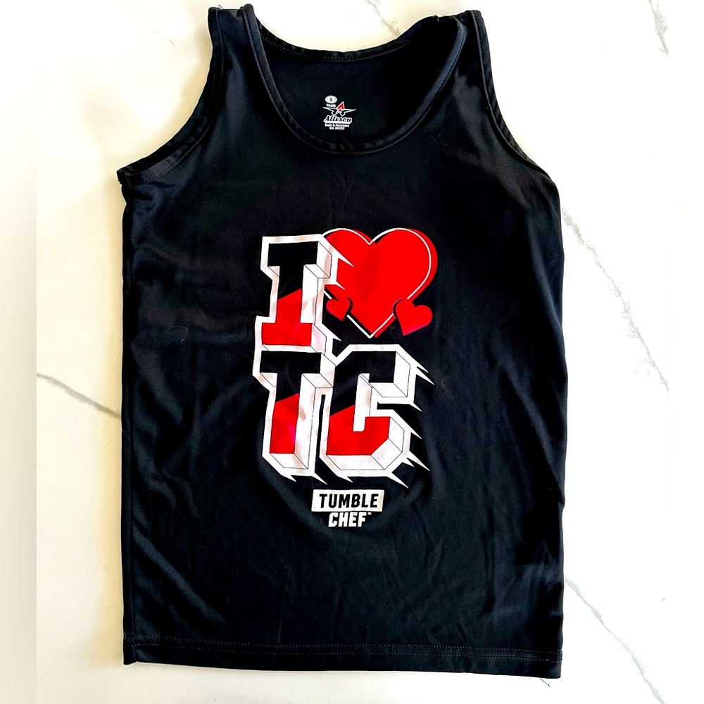 ‘I love the Tumble Chef’ dri-fit tank top, excellent condition! Youth size small